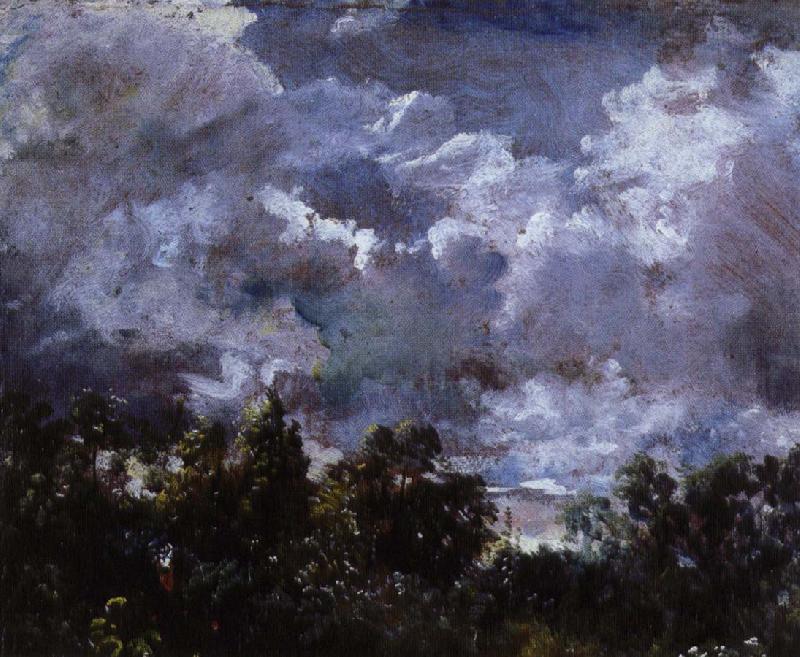 John Constable en studie av himmel och trad oil painting image